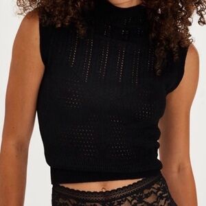 Free people intimately Black Sleeveless Knit Top